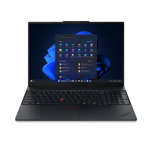 Lenovo ThinkPad E16 Gen 3 Intel Core Ultra 5 225U Processor, 8GB RAM, 512GB SSD, 16" WUXGA (1920x1200) Display, Windows 11 Pro, English & Arabic Keyboard, 2 Year Warranty | 21SR001XGR