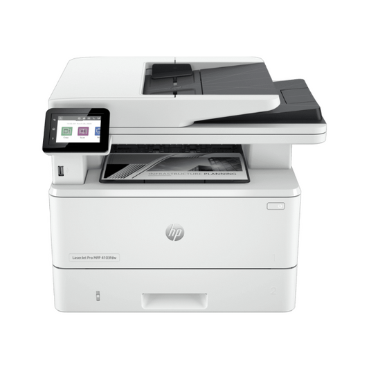 HP LaserJet Pro MFP 4103fdw Printer, Flatbed, ADF Scanner, Fax, 1 Year Warranty | 2Z629A