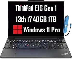 Lenovo ThinkPad E16 Business Laptop (16" FHD+ Anti-Glare