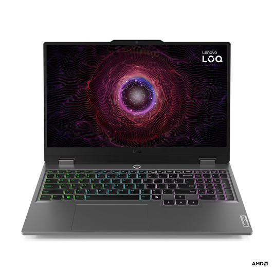 Lenovo LOQ 15ARP9 AMD Ryzen 7 7435HS Processor, 24GB RAM, 512GB SSD, 6GB NVIDIA RTX 4050, 15.6" (1920x1080) FHD Display, Windows 11 Home, English  & Arabic Keyboard, 1 Year Warranty | 83JC009HAX