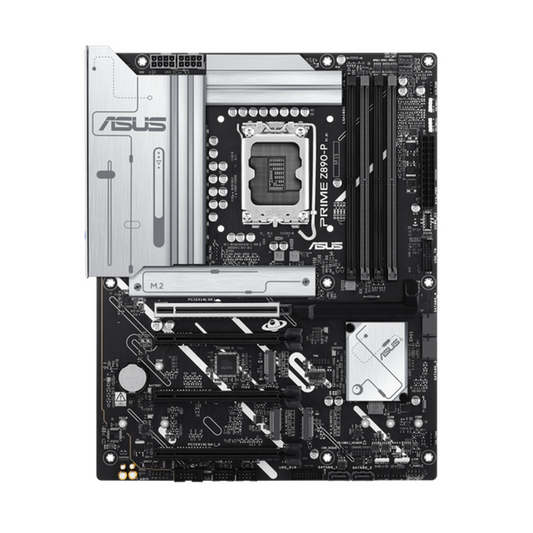 Asus PRIME Z890-P Motherboard, LGA 1851 Socket, ATX Form Factor, DDR5 Ram, PCIe 5.0 With SafeSlot Core+, USB 20Gbps, HDMI, DisplayPort, Realtek 2.5Gb Ethernet With Asus LANGuard, Aura Sync, 1 Year Warranty | 90MB1I50-M0EAY0