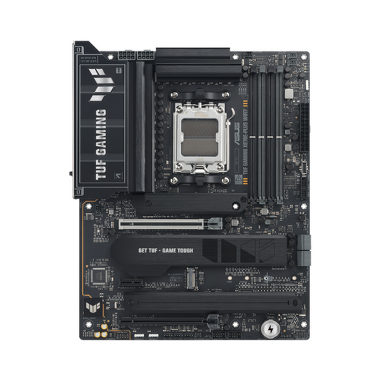 Asus TUF GAMING X870E-PLUS WiFi Motherboard, AM5 Socket, ATX Form Factor, DDR5 Ram, PCIe 5.0 With SafeSlot Core+, Wi-Fi 7, Bluetooth v5.4, HDMI, Thunderbolt 4, Realtek 2.5Gb Ethernet With TUF LANGuard, Aura Sync, 1 Year Warranty | 90MB1M70-M0EAY0