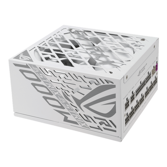 Asus ROG Strix 80 Plus Platinum Power Supply, 1000W, Fully Modular, ATX, PCIe 5.1 Ready, 0dB Technology, White, 1 Year Warranty | 90YE00W4-B0NA00