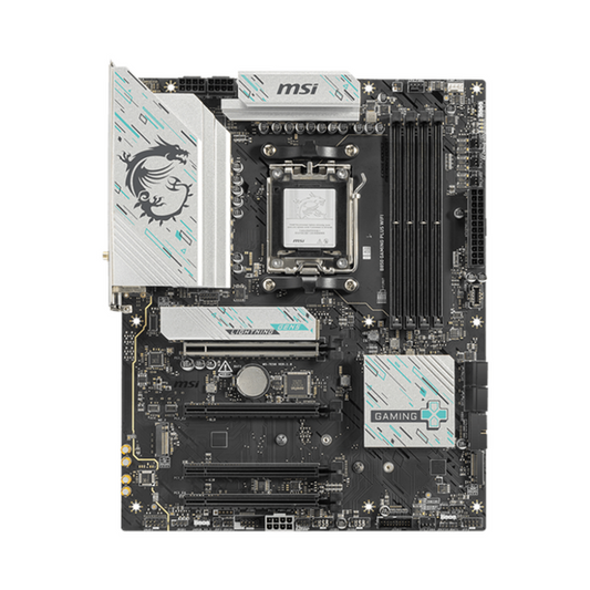 Msi B850 Gaming Plus WiFi Motherboard, AM5 Socket, ATX Form Factor, DDR5 Ram, PCIe 5.0, Wi-Fi 7 With EZ Antena, Bluetooth 5.4, USB 10Gbps, 5G LAN, EZ M.2 Shield Frozr II, 1 Year Warranty | 911-7E56-001-007