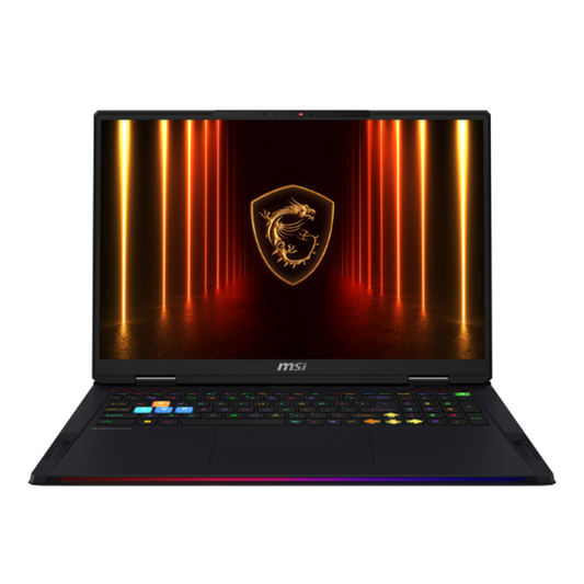 MSI Raider 18 HX AI A2XWIG Intel Core Ultra 9 285HX Processor, 64GB RAM, 2TB SSD, 16GB-NVIDIA RTX 5080, 18" UHD IPS Display, Window 11 Home, English & Arabic Keybaord, Titan Gaming Backpack, 2 Year Warranty | 9S7-182462-060