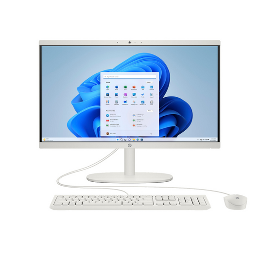 HP Desktop 22-dg0012nh All-in-One Desktop – Intel Core i3-N300 Processor, 8 GB RAM, 512 GB SSD, 21.5" (1920 x 1080) FHD Display, DOS, Ceramic White, English Keyboard, 1 Year Warranty | A99BJEA