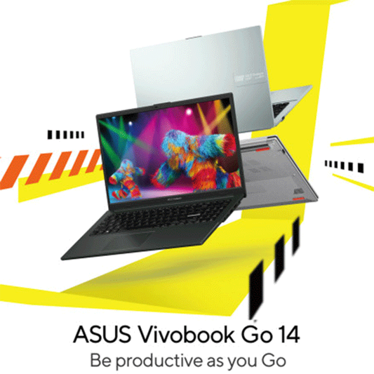 ASUS Vivobook Go 14 AMD Ryzen 5 7520U Processor, 8GB RAM, 512GB SSD, 14" FHD Display, Windows 11 Home-, Black Color, 1 Year Warranty | E1404FA-NK185W
