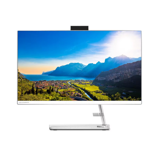 Lenovo IdeaCentre AIO 3 24ALC6 All-in-One Desktop – AMD Ryzen 5 7430U Processor, 8 GB RAM, 512 GB SSD, 23.8" (1920x1080) FHD Display, Windows 11 Home, White, English & Arabic Keyboard, 1 Year Warranty | F0G1011VAX