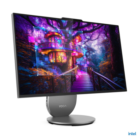 Lenovo Yoga AIO 27IAH10 All-in-One Desktop – Intel Core Ultra 9 285H Processor, 32 GB RAM, 1TB SSD, 27" (2560x1440) QHD Display, Windows 11 Home, Luna Grey, English & Arabic Keyboard, 1 Year Warranty | F0J2001SAX