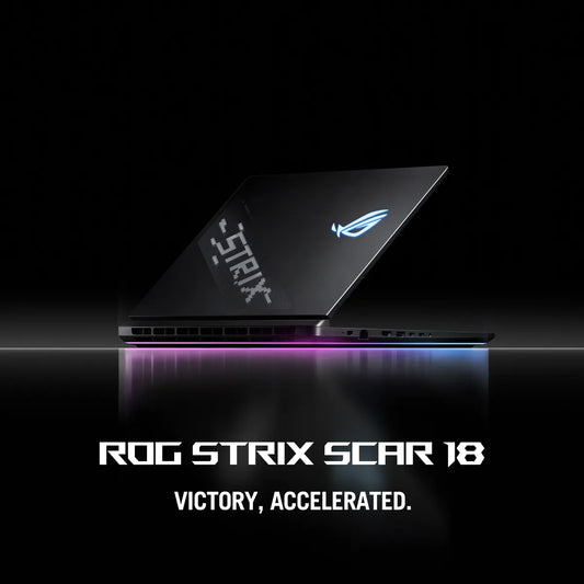 Asus ROG Strix SCAR 18 Intel Core Ultra 9 275HX Processor, 64GB RAM, 2TB SSD, 12GB NVIDIA RTX 5070 Ti, 18" 2.5K WQXGA 240Hz Display, Windows 11 Home, English & Arabic Keyboard, 2 Year Warranty | G835LR-SA040W