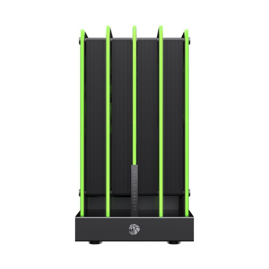 Gamemax BLADE CONCEPT ATX PC Case, Metal Open Air Design With Aggresive Claw-Style RGB Lighting, 400mm GPU Support, USB 3.2 Gen 2, Black, 1 Year Warranty | GM-BLADE-CONCEPT