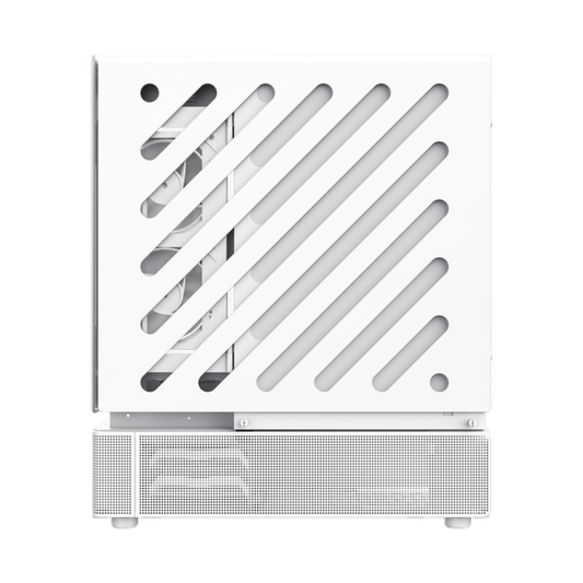Gamemax N80 WH ATX PC Case, Front & Side Tempered Glass Panel, 270° cooling with 6 ARGB fans, 415mm GPU Support, USB 3.0, White, 1 Year Warranty | GM-N80WH