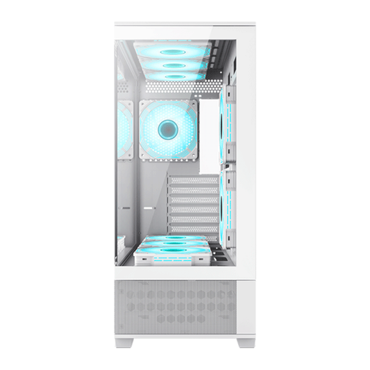 ATX CASE GAMEMAX VISTA AW WHITE WITH 6 FAN | GM-VISTA-AW-WT