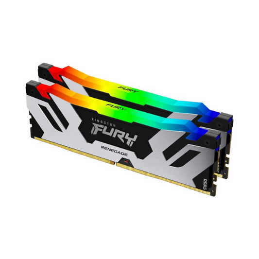 Kingston Fury Renegade RGB Memory Kit, 96GB (2x48GB), DDR5 DRAM, 6400 MT/s, CL-32, 1 Year Warranty | KF564C32RSAK2-96
