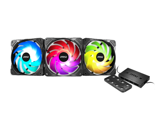 CASE FAN MSI 120MM WITH ARGB CONTROLLER PACK-3FAN |
