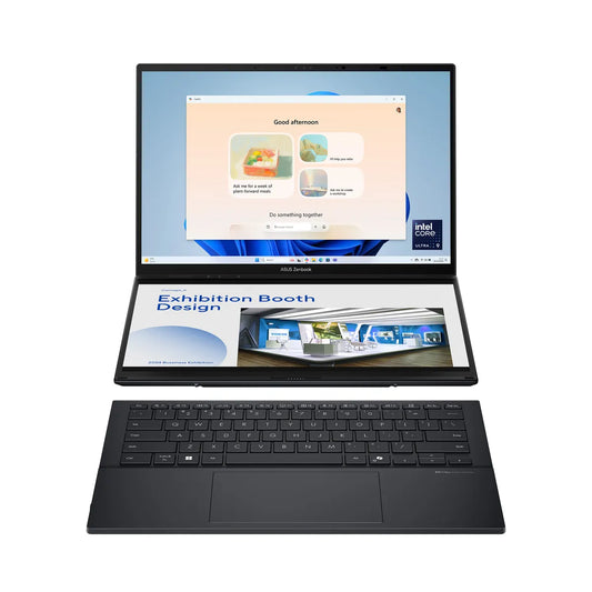 ASUS Zenbook Duo Intel Core Ultra 9 Processor, 32GB RAM, 2TB PCIE G4 SSD, 14" OLED Display, Intel Arc Graphics, WINDOW 11 HOME, GRAY, 2 YEARS WARRANTY | UX8406CA-PZ005W