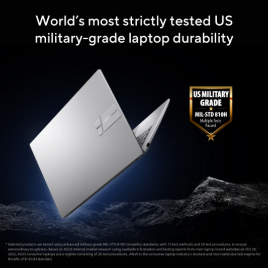 ASUS Vivobook 14 Intel Core i5 1334U Processor, 8GB RAM, 512GB SSD, 14" FHD Display, Windows 11 Home, English & Arabic Keyboard, Quiet Blue, 1 Year Warranty | X1404VA-NK884W