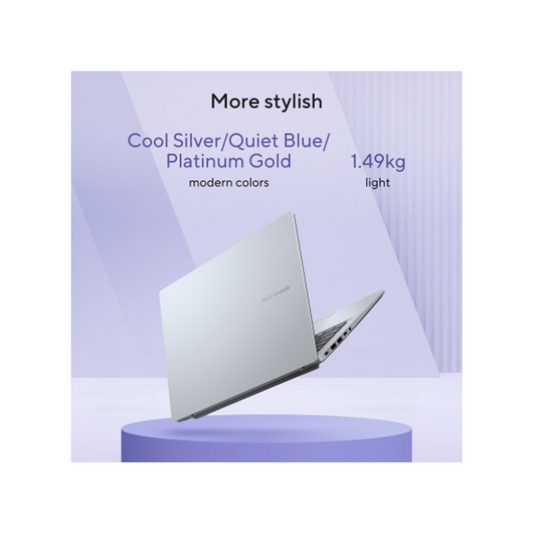 ASUS Vivobook 14 Snapdragon X  X1 26 100 Processor, 16GB RAM, 1TB SSD, 14" WUXGA Display, Windows 11 Home, English & Arabic Keyboard, Platinum Gold, 1 Year Warranty | X1407QA-LY046W