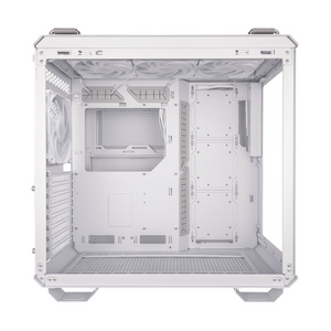 Asus TUF Gaming GT502 PLUS ATX PC Case, Dual Chamber Chassis with Panoramic View, Tempered Glass Left & Front Panels, 400mm GPU Support, 1 x 120 mm Fan, USB 3.2 Gen 2, White, 1 Year Warranty | 90DC0093-B19000