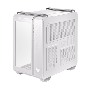 Asus TUF Gaming GT502 PLUS ATX PC Case, Dual Chamber Chassis with Panoramic View, Tempered Glass Left & Front Panels, 400mm GPU Support, 1 x 120 mm Fan, USB 3.2 Gen 2, White, 1 Year Warranty | 90DC0093-B19000