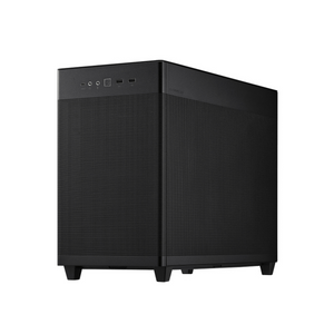 Asus Prime AP201 Small Tower-mATX PC Case, Tempered Glass Side Panel, 338mm GPU Support, 1 x 120 mm Fan, USB 3.2 Gen 2, Quasi-Filter Mesh Panels, Black, 1 Year Warranty | 90DC00G0-B39010