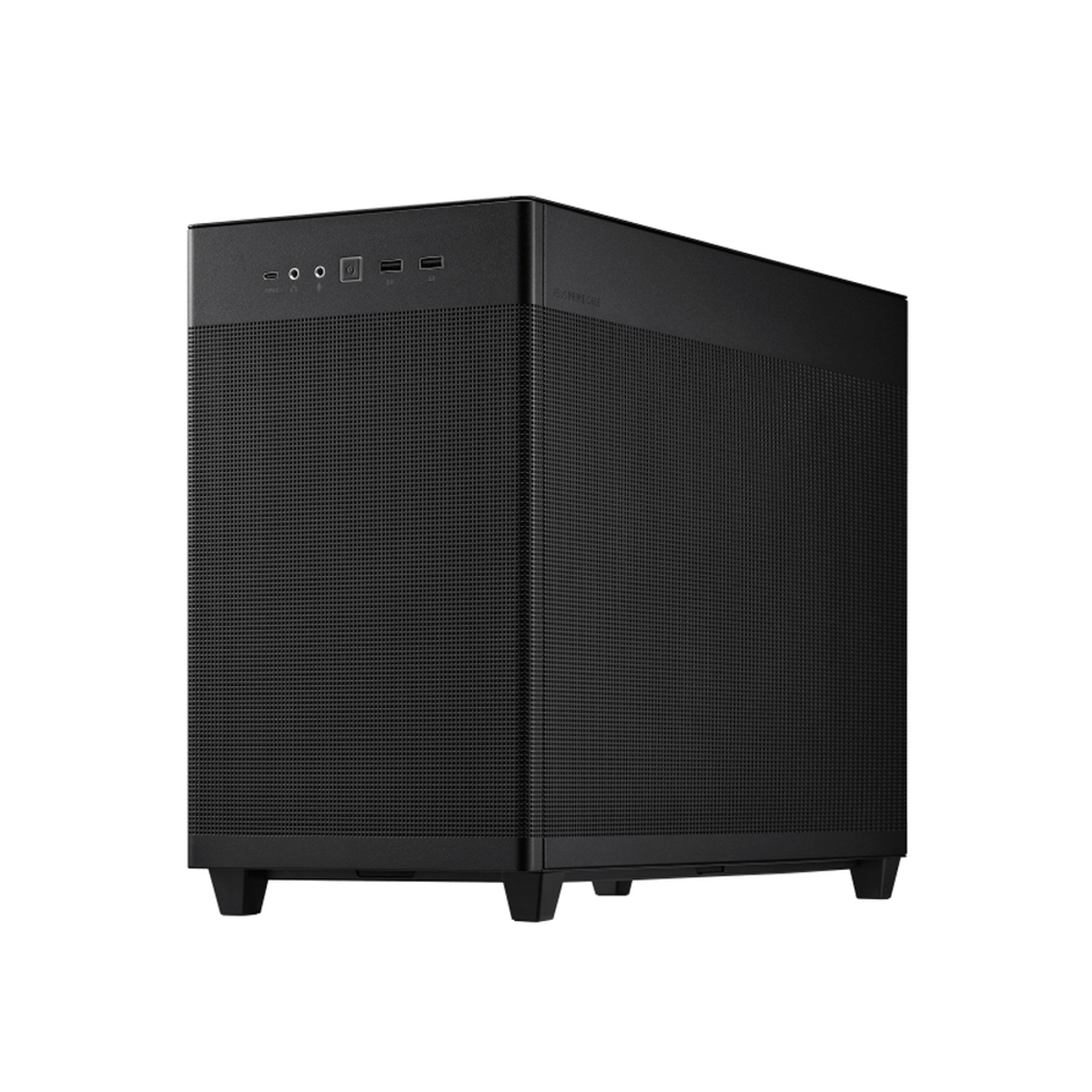 Asus Prime AP201 Small Tower-mATX PC Case, Tempered Glass Side Panel, 338mm GPU Support, 1 x 120 mm Fan, USB 3.2 Gen 2, Quasi-Filter Mesh Panels, Black, 1 Year Warranty | 90DC00G0-B39010