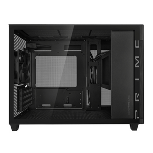 Asus Prime AP201 Small Tower-mATX PC Case, Tempered Glass Side Panel, 338mm GPU Support, 1 x 120 mm Fan, USB 3.2 Gen 2, Quasi-Filter Mesh Panels, Black, 1 Year Warranty | 90DC00G0-B39010