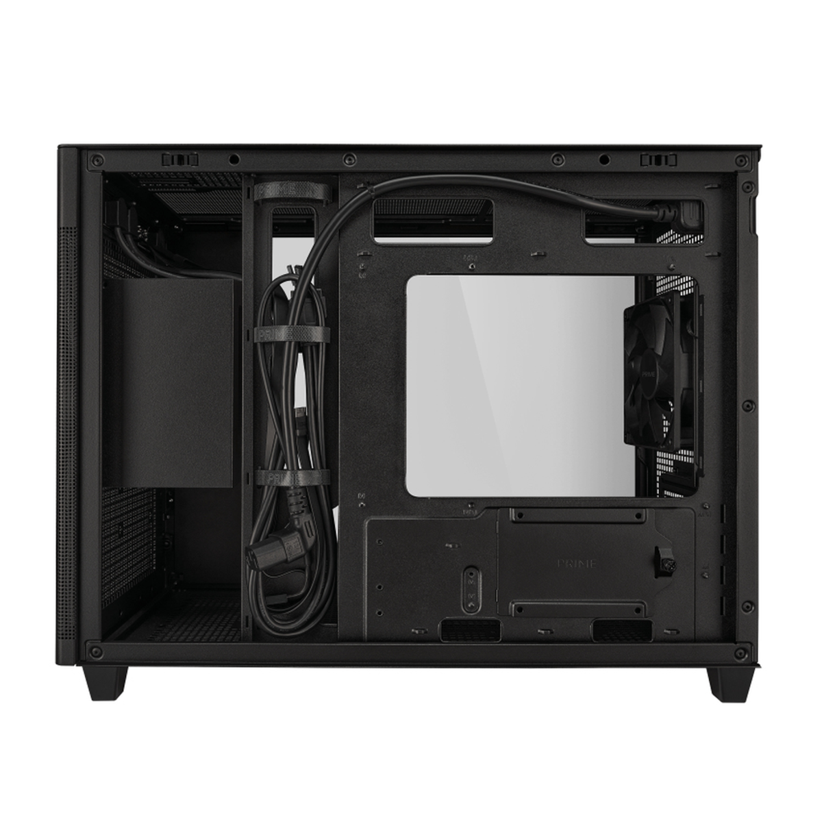 Asus Prime AP201 Small Tower-mATX PC Case, Tempered Glass Side Panel, 338mm GPU Support, 1 x 120 mm Fan, USB 3.2 Gen 2, Quasi-Filter Mesh Panels, Black, 1 Year Warranty | 90DC00G0-B39010