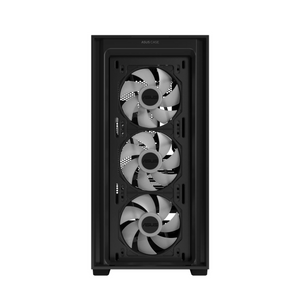 Asus A21 PLUS mATX PC Case, Tempered Glass Panel, 380mm GPU Support, 4 x 120 mm ARGB Fans, USB 3.2 Gen 1, Ample Cable Management, Black, 1 Year Warranty | 90DC00H0-B19010
