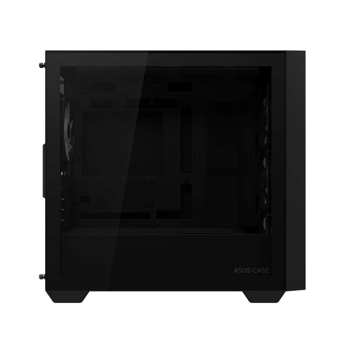 Asus A21 PLUS mATX PC Case, Tempered Glass Panel, 380mm GPU Support, 4 x 120 mm ARGB Fans, USB 3.2 Gen 1, Ample Cable Management, Black, 1 Year Warranty | 90DC00H0-B19010