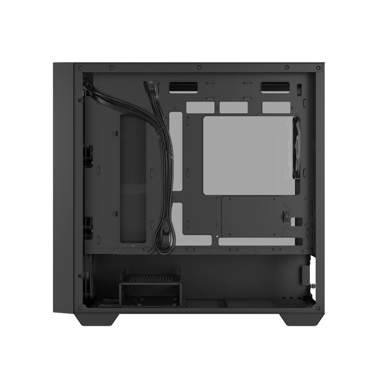 Asus A21 PLUS mATX PC Case, Tempered Glass Panel, 380mm GPU Support, 4 x 120 mm ARGB Fans, USB 3.2 Gen 1, Ample Cable Management, Black, 1 Year Warranty | 90DC00H0-B19010