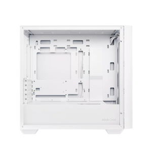Asus A21 mATX PC Case, Tempered Glass Panel, 380mm GPU Support, USB 3.2 Gen 1, Ample Cable Management, White, 1 Year Warranty | 90DC00H3-B09010