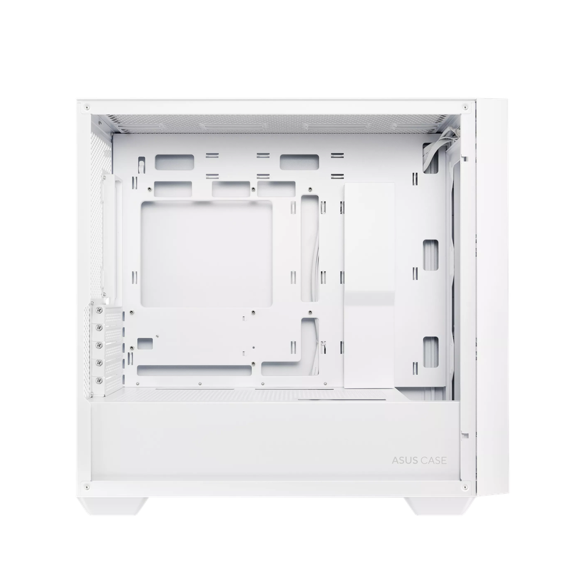Asus A21 mATX PC Case, Tempered Glass Panel, 380mm GPU Support, USB 3.2 Gen 1, Ample Cable Management, White, 1 Year Warranty | 90DC00H3-B09010
