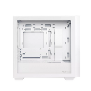 Asus A21 mATX PC Case, Tempered Glass Panel, 380mm GPU Support, USB 3.2 Gen 1, Ample Cable Management, White, 1 Year Warranty | 90DC00H3-B09010