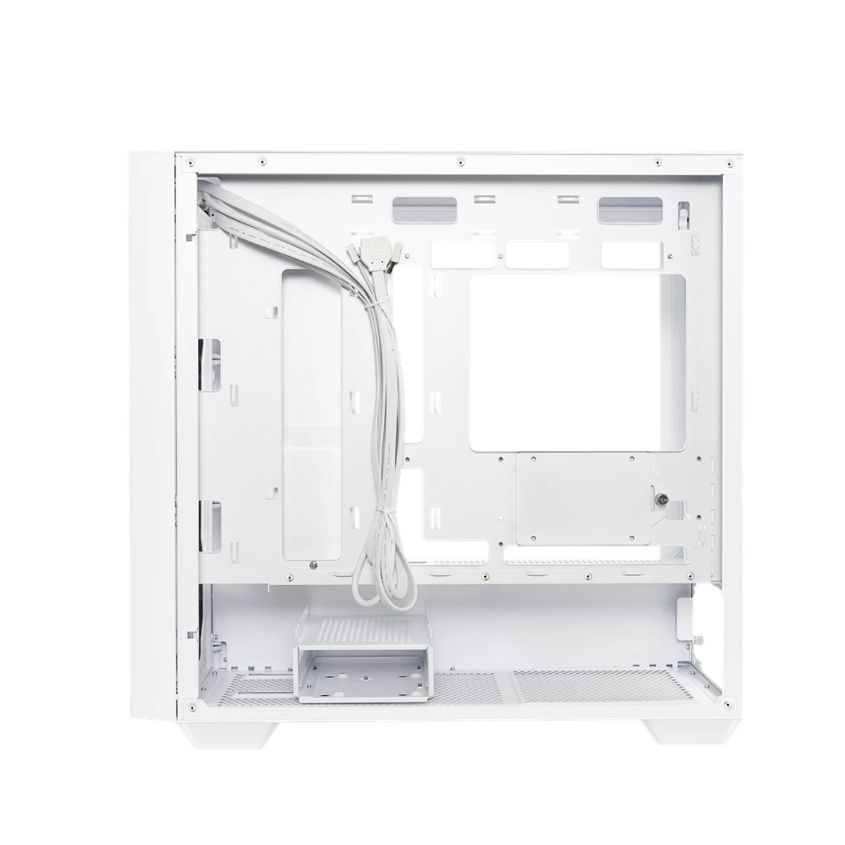 Asus A21 mATX PC Case, Tempered Glass Panel, 380mm GPU Support, USB 3.2 Gen 1, Ample Cable Management, White, 1 Year Warranty | 90DC00H3-B09010