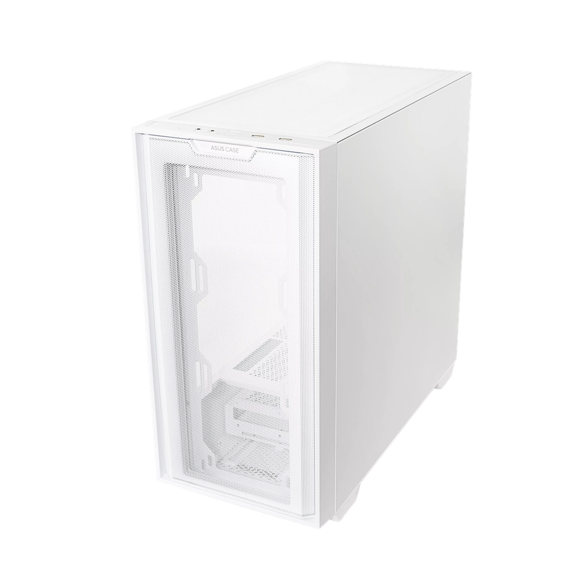 Asus A21 mATX PC Case, Tempered Glass Panel, 380mm GPU Support, USB 3.2 Gen 1, Ample Cable Management, White, 1 Year Warranty | 90DC00H3-B09010
