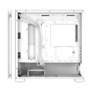 Asus A23 PLUS mATX PC Case, Tempered Glass Panel, 380mm GPU Support, 4 x 120 mm ARGB Fans, USB 3.2 Gen 2, Ample Cable Management, White, 1 Year Warranty | 90DC00K3-B19010