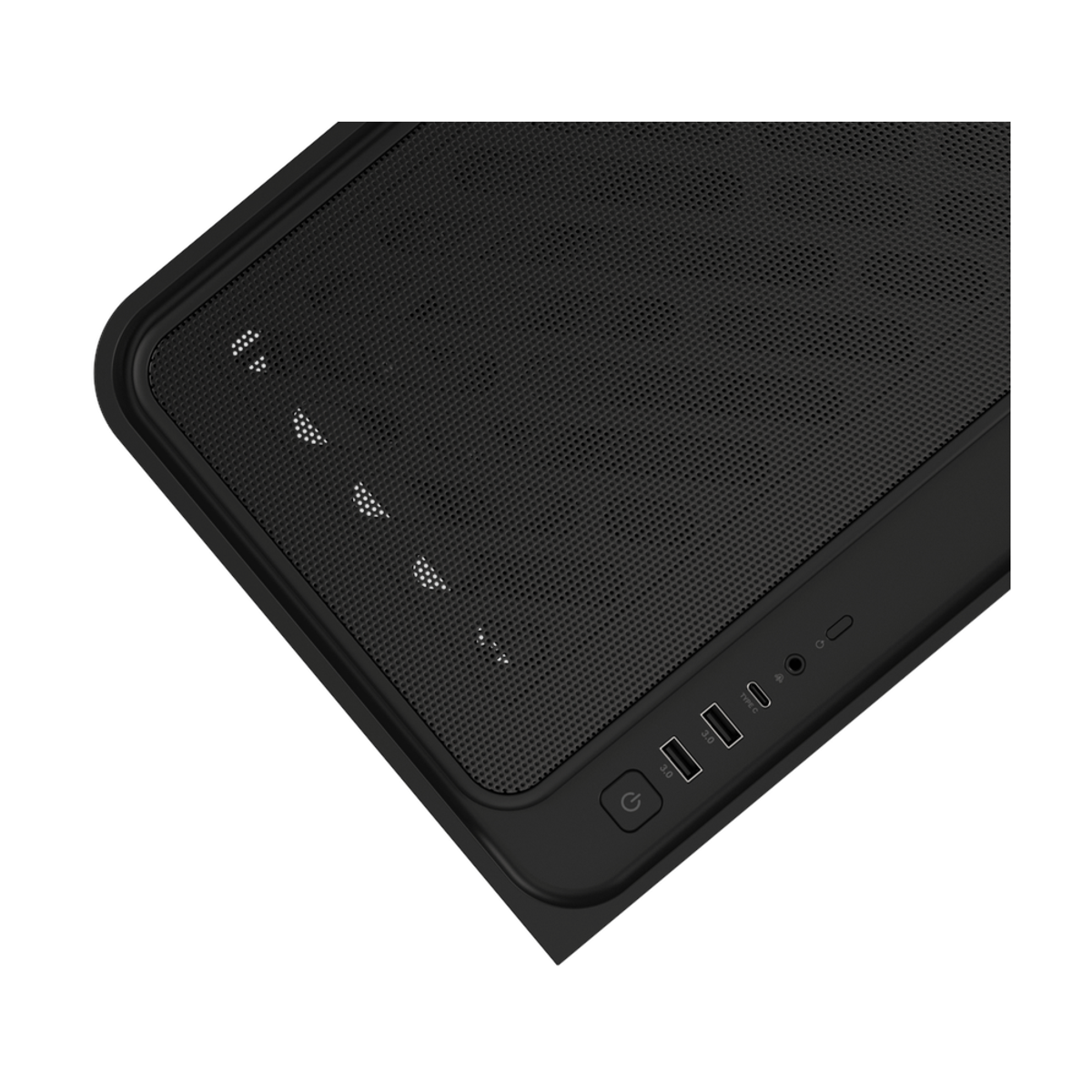 Asus Prime AP202 ARGB mATX PC Case, Curved Tempered Glass Panel, Innovative Slot Vent, Integrated ARGB light band, 1 x 120 mm ARGB Fan, 420mm GPU Support, USB 3.2 Gen 2, Black, 1 Year Warranty | 90DC00P0-B19000