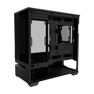Asus Prime AP202 ARGB mATX PC Case, Curved Tempered Glass Panel, Innovative Slot Vent, Integrated ARGB light band, 1 x 120 mm ARGB Fan, 420mm GPU Support, USB 3.2 Gen 2, Black, 1 Year Warranty | 90DC00P0-B19000