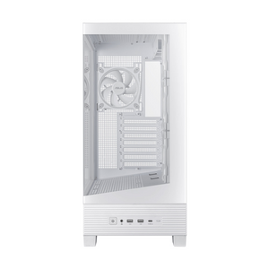 Asus A31 PLUS Mid Tower-ATX PC Case, Tempered Glass Side & Front Panel, 380mm GPU Support, 4 x 120 mm ARGB Fans, USB 3.2 Gen 2, Ample Cable Management, White, 1 Year Warranty | 90DC00R3-B19000