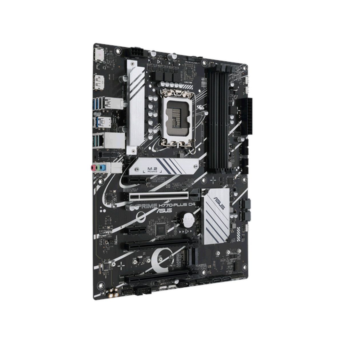 Asus PRIME H770-PLUS D4 Motherboard, LGA 1700 Socket, ATX Form Factor, DDR4 Ram, PCIe 5.0 With SafeSlot Core+, USB 10Gbps, HDMI, DisplayPort, Realtek 2.5Gb Ethernet With Asus LANGuard, Aura Sync, 1 Year Warranty | 90MB1CU0-M0NA00