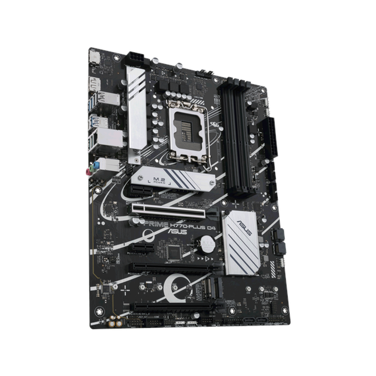 Asus PRIME H770-PLUS D4 Motherboard, LGA 1700 Socket, ATX Form Factor, DDR4 Ram, PCIe 5.0 With SafeSlot Core+, USB 10Gbps, HDMI, DisplayPort, Realtek 2.5Gb Ethernet With Asus LANGuard, Aura Sync, 1 Year Warranty | 90MB1CU0-M0NA00