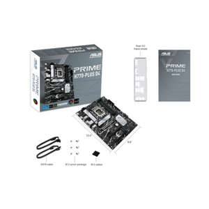 Asus PRIME H770-PLUS D4 Motherboard, LGA 1700 Socket, ATX Form Factor, DDR4 Ram, PCIe 5.0 With SafeSlot Core+, USB 10Gbps, HDMI, DisplayPort, Realtek 2.5Gb Ethernet With Asus LANGuard, Aura Sync, 1 Year Warranty | 90MB1CU0-M0NA00