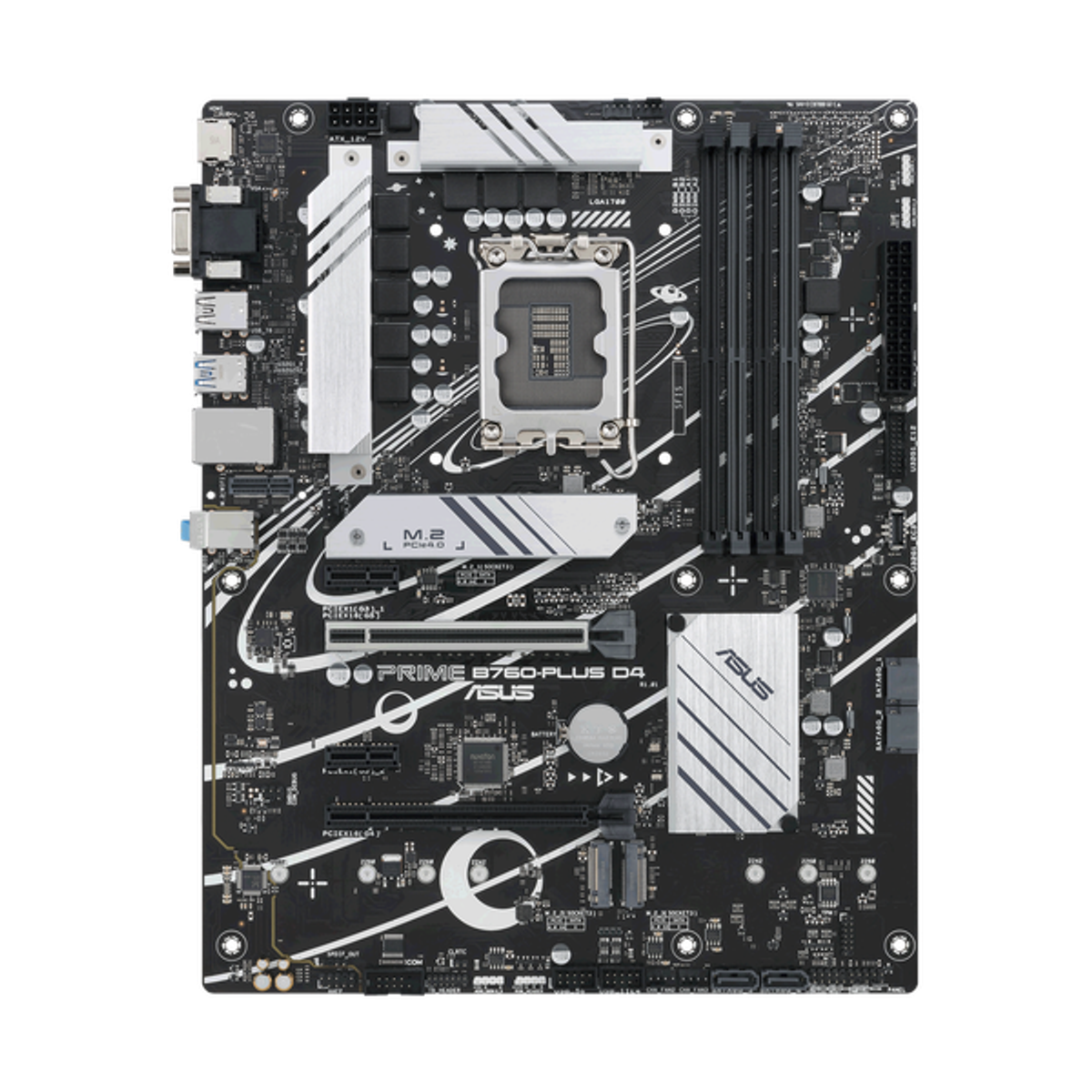 Asus PRIME B760-Plus D4 Motherboard, LGA 1700 Socket, ATX Form Factor, DDR4 Ram, PCIe 5.0, USB 3.2 Gen 2, HDMI, DisplayPort, VGA, Realtek 2.5Gb Ethernet, Asus 5X Protection III, Aura Sync RGB Lighting, 1 Year Warranty | 90MB1CW0-M0EAY0
