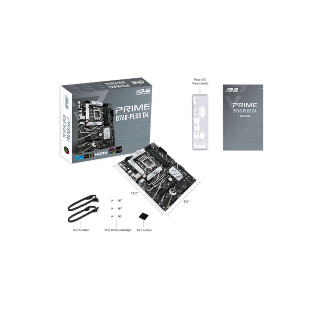 Asus PRIME B760-Plus D4 Motherboard, LGA 1700 Socket, ATX Form Factor, DDR4 Ram, PCIe 5.0, USB 3.2 Gen 2, HDMI, DisplayPort, VGA, Realtek 2.5Gb Ethernet, Asus 5X Protection III, Aura Sync RGB Lighting, 1 Year Warranty | 90MB1CW0-M0EAY0