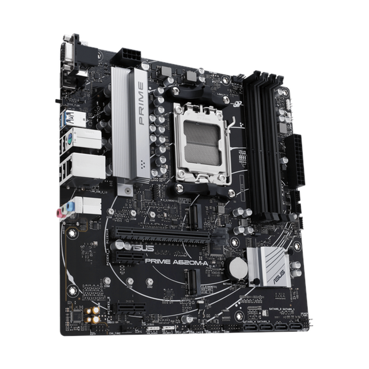Asus PRIME A620M-A-CSM Motherboard, AM5 Socket, micro-ATX Form Factor, DDR5 Ram, PCIe 4.0, USB 5Gbps, Realtek 1Gb Ethernet, Asus 5X Protection III, 1 Year Warranty | 90MB1F10-M0EAYC