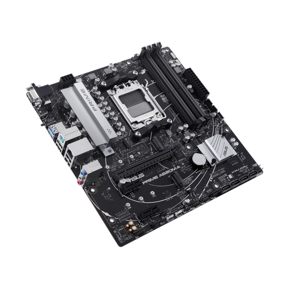 Asus PRIME A620M-A-CSM Motherboard, AM5 Socket, micro-ATX Form Factor, DDR5 Ram, PCIe 4.0, USB 5Gbps, Realtek 1Gb Ethernet, Asus 5X Protection III, 1 Year Warranty | 90MB1F10-M0EAYC