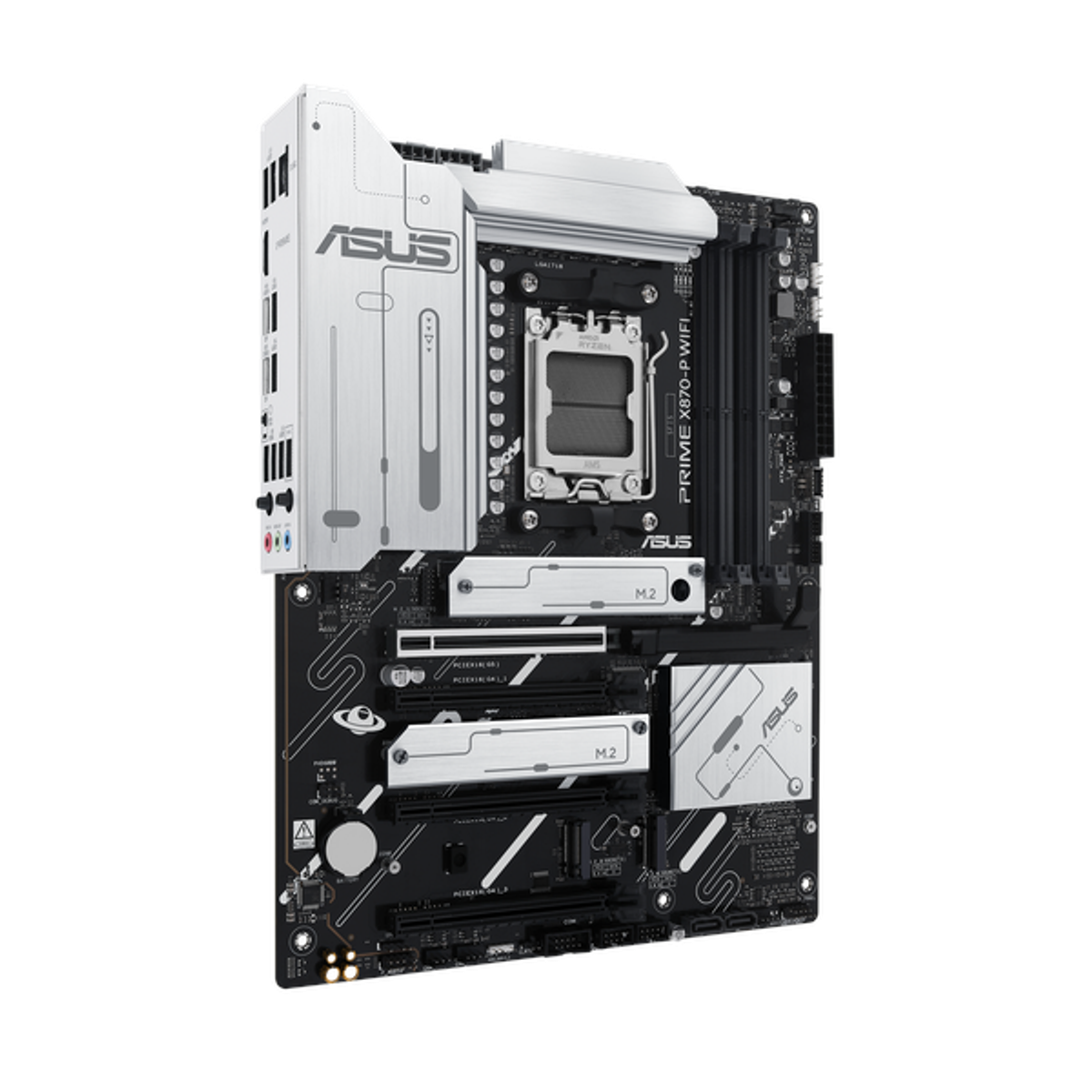 Asus PRIME X870-P WiFi Motherboard, AM5 Socket, ATX Form Factor, DDR5 Ram, PCIe 5.0 With SafeSlot Core+, Wi-Fi 7, Bluetooth v5.4, USB4 40Gbps, HDMI, Thunderbolt, Realtek 2.5Gb Ethernet With Asus LANGuard, Aura Sync, 1 Year Warranty | 90MB1IS0-M0EAY0