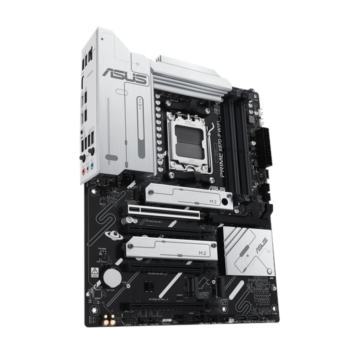 Asus PRIME X870-P WiFi Motherboard, AM5 Socket, ATX Form Factor, DDR5 Ram, PCIe 5.0 With SafeSlot Core+, Wi-Fi 7, Bluetooth v5.4, USB4 40Gbps, HDMI, Thunderbolt, Realtek 2.5Gb Ethernet With Asus LANGuard, Aura Sync, 1 Year Warranty | 90MB1IS0-M0EAY0