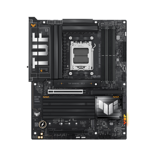 Asus TUF GAMING X870-PLUS WiFi Motherboard, AM5 Socket, ATX Form Factor, DDR5 Ram, PCIe 5.0 With SafeSlot Core+, Wi-Fi 7, Bluetooth v5.4, HDMI, Thunderbolt 4, Realtek 2.5Gb Ethernet With TUF LANGuard, Aura Sync, 1 Year Warranty | 90MB1IU0-M0EAY0